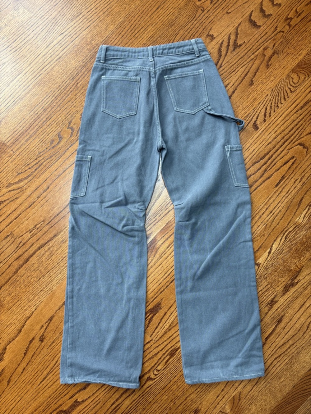 Lioness Miami Vice Women’s Steel Gray Wide Leg Cargo Pants Jeans - Picture 5 of 10